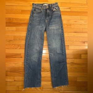 Zara High Rise Wide Leg Jeans